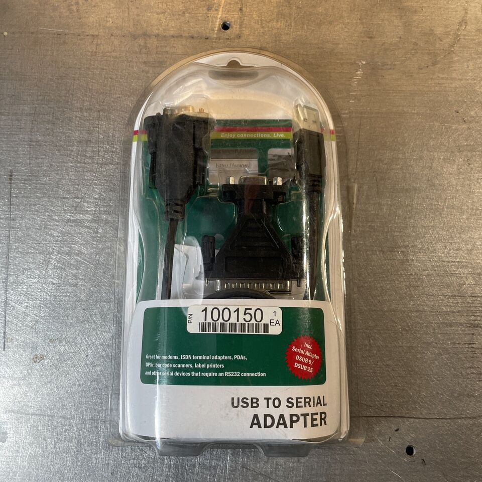 New USB To RS232 COM Port 9 Pin Serial DB25 DB9 Adapter Cable Converter