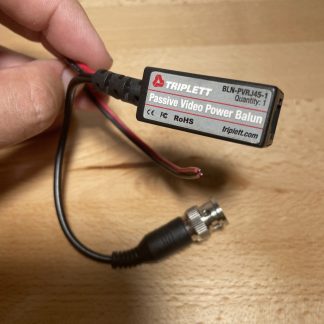 Triplett CCTV Balun BNC Male To RJ45 Female W/ Pigtail Power Leads  (BLN-PVRJ45-1)